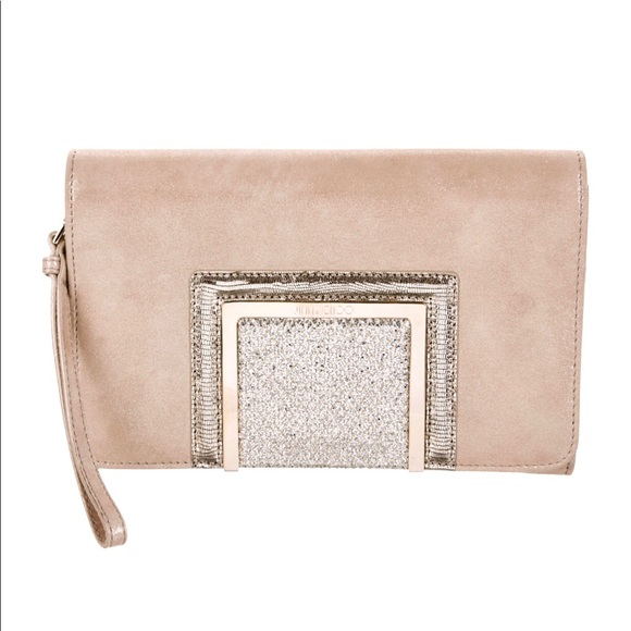 Jimmy Choo Handbags - Jimmy Choo glitter suede clutch
